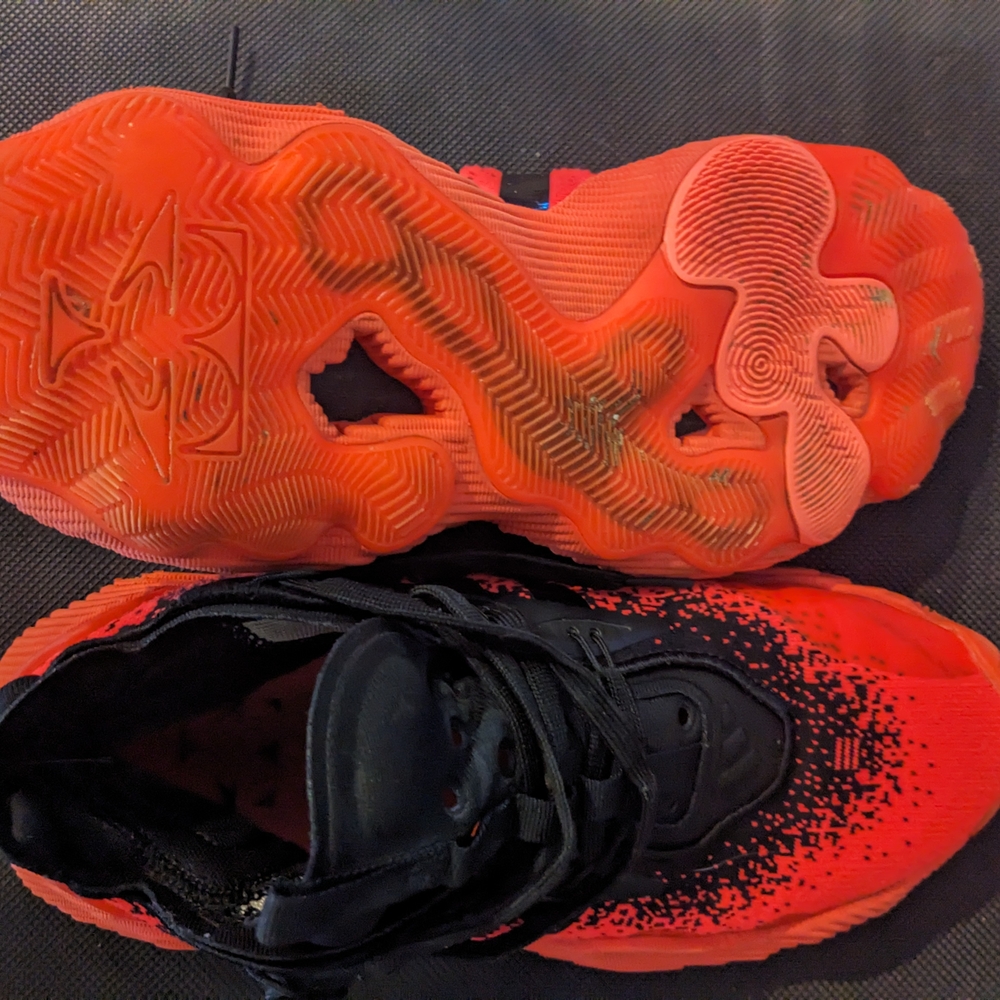 Kids Black and Red Athletic Shoes